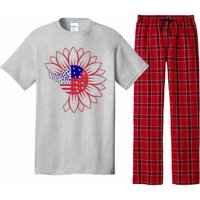 Cute USA Sunflower Flag Pajama Set