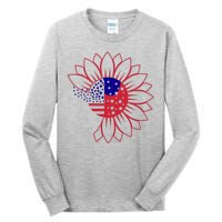 Cute USA Sunflower Flag Tall Long Sleeve T-Shirt