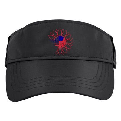 Cute USA Sunflower Flag Adult Drive Performance Visor