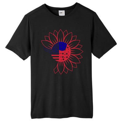 Cute USA Sunflower Flag Tall Fusion ChromaSoft Performance T-Shirt