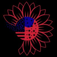 Cute USA Sunflower Flag Zip Tote Bag