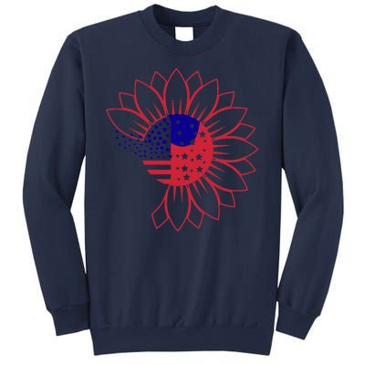 Cute USA Sunflower Flag Sweatshirt