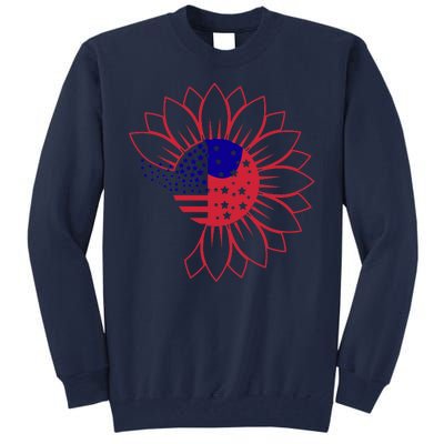 Cute USA Sunflower Flag Tall Sweatshirt