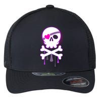 Cute Valentine Skull Eye Patch  Flexfit Unipanel Trucker Cap