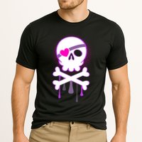 Cute Valentine Skull Eye Patch  Cooling Performance Crew T-Shirt