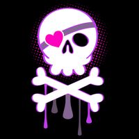 Cute Valentine Skull Eye Patch  Cooling Performance Crew T-Shirt