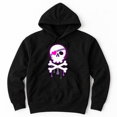 Cute Valentine Skull Eye Patch  Hoodie