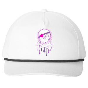 Cute Valentine Skull Eye Patch  Snapback Five-Panel Rope Hat