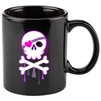 Cute Valentine Skull Eye Patch  11oz C Handle Ceramic Mug