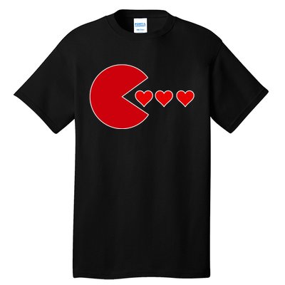 Cute Valentines Day Gamer Hear Retro Tall T-Shirt