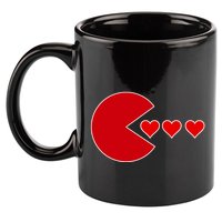 Cute Valentines Day Gamer Hear Retro 11oz C Handle Ceramic Mug