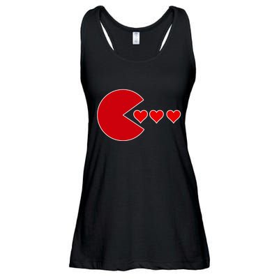 Cute Valentines Day Gamer Hear Retro Ladies Essential Flowy Tank