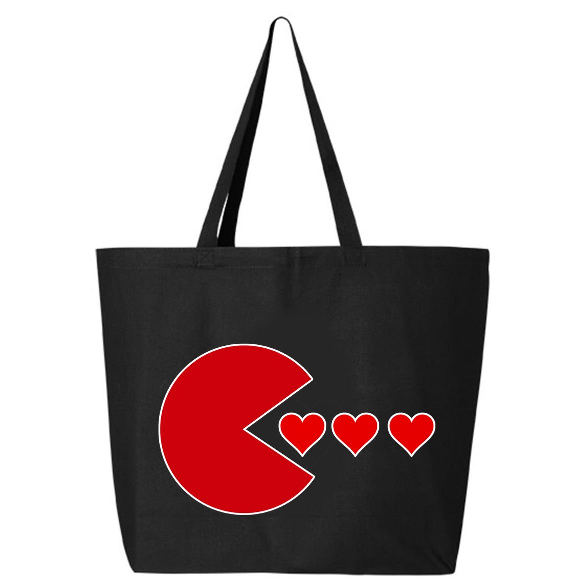 Cute Valentines Day Gamer Hear Retro 25L Jumbo Tote