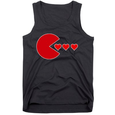 Cute Valentines Day Gamer Hear Retro Tank Top