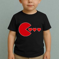 Cute Valentines Day Gamer Hear Retro Toddler T-Shirt