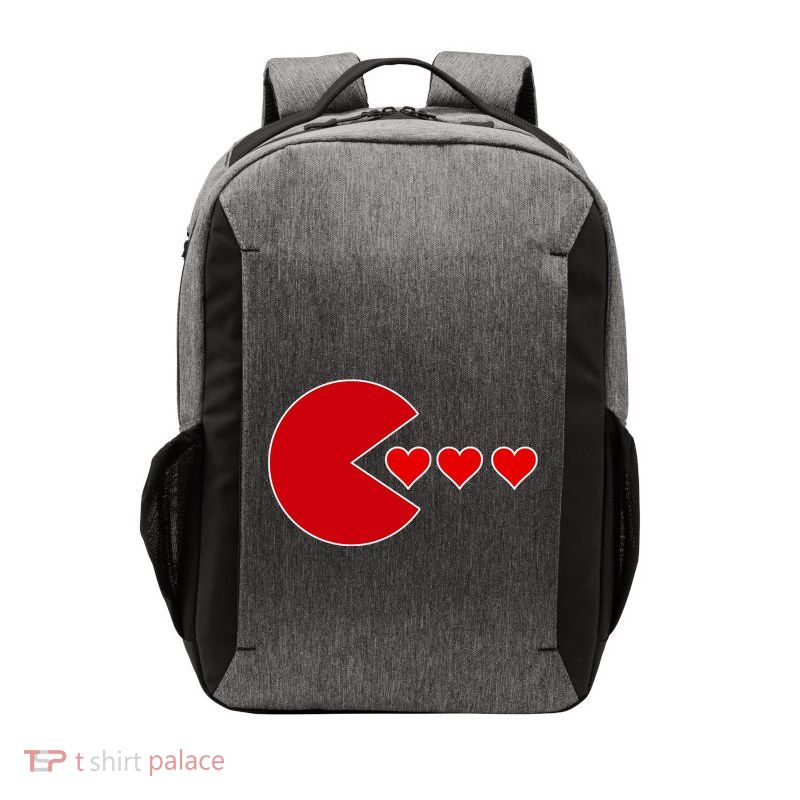 Cute Valentines Day Gamer Hear Retro Vector Backpack