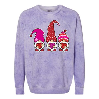 Cute Valentine's Day Gnomes Colorblast Crewneck Sweatshirt