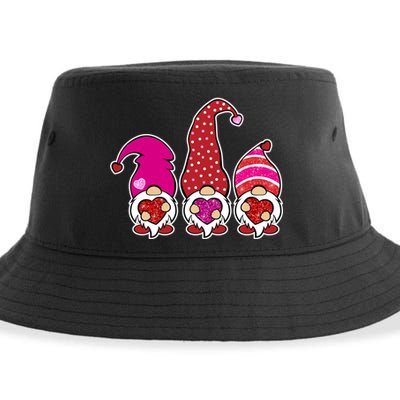 Cute Valentine's Day Gnomes Sustainable Bucket Hat