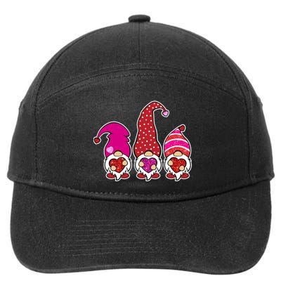 Cute Valentine's Day Gnomes 7-Panel Snapback Hat
