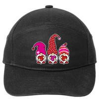 Cute Valentine's Day Gnomes 7-Panel Snapback Hat