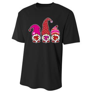 Cute Valentine's Day Gnomes Performance Sprint T-Shirt