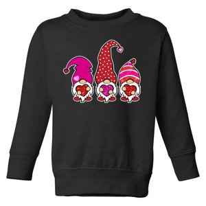 Cute Valentine's Day Gnomes Toddler Sweatshirt