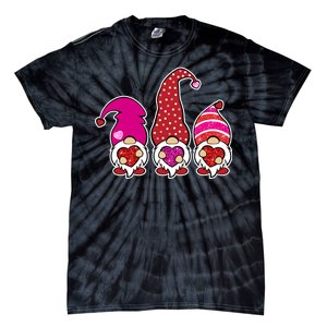 Cute Valentine's Day Gnomes Tie-Dye T-Shirt