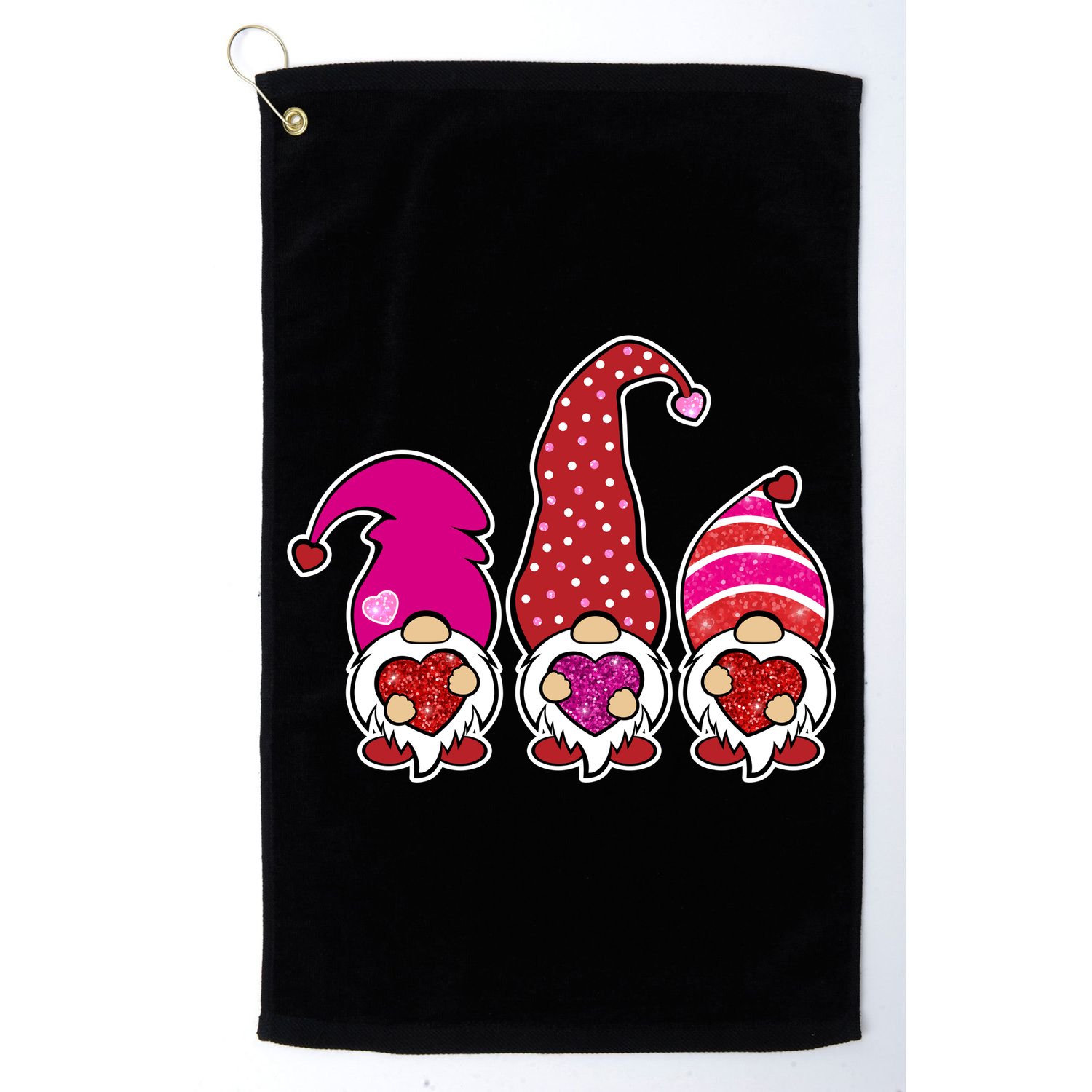 Cute Valentine's Day Gnomes Golf Towel