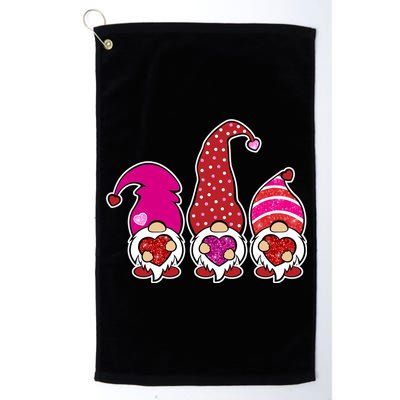 Cute Valentine's Day Gnomes Platinum Collection Golf Towel