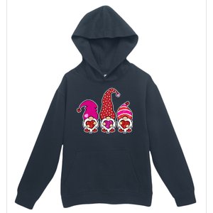 Cute Valentine's Day Gnomes Urban Pullover Hoodie