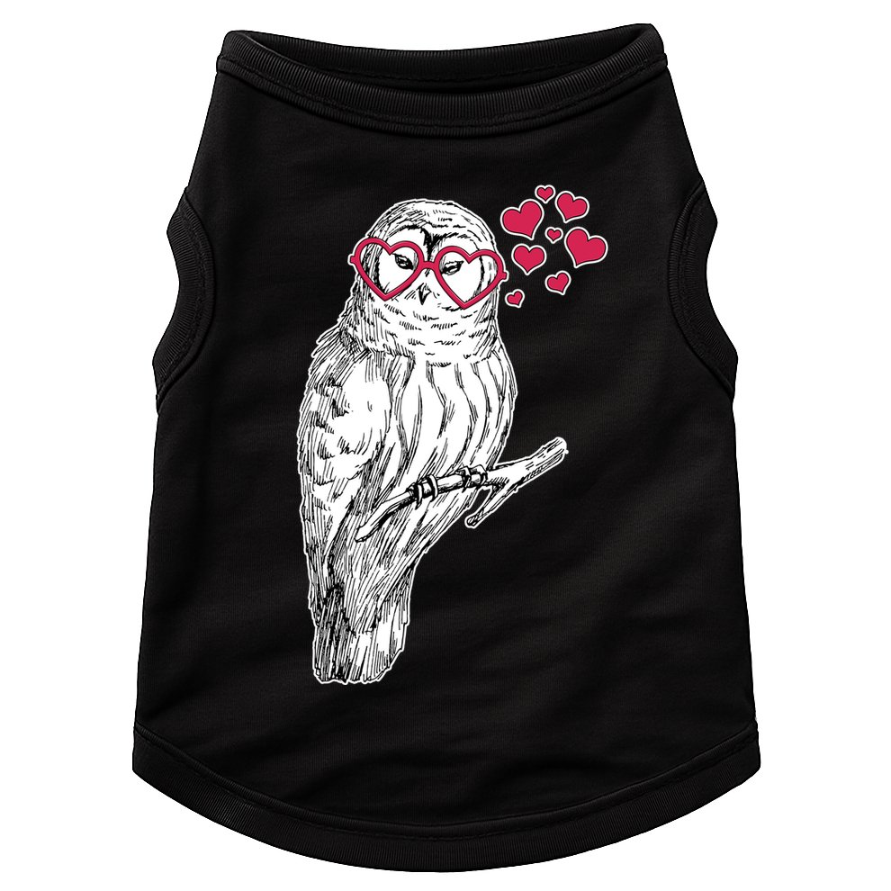 Cute Valentine's Day Heart Glasses Owl Love Doggie Tank