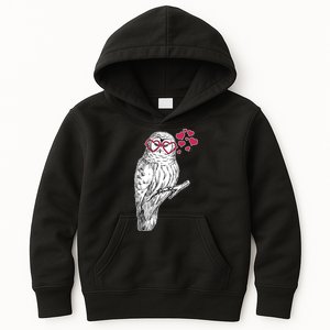 Cute Valentine's Day Heart Glasses Owl Love Kids Hoodie