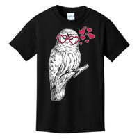 Cute Valentine's Day Heart Glasses Owl Love Kids T-Shirt