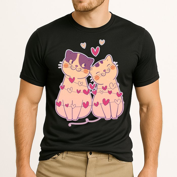 Cute Valentine's Day Kitties Cooling Performance Crew T-Shirt