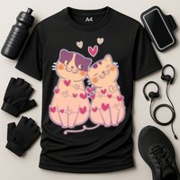 Cute Valentine's Day Kitties Cooling Performance Crew T-Shirt