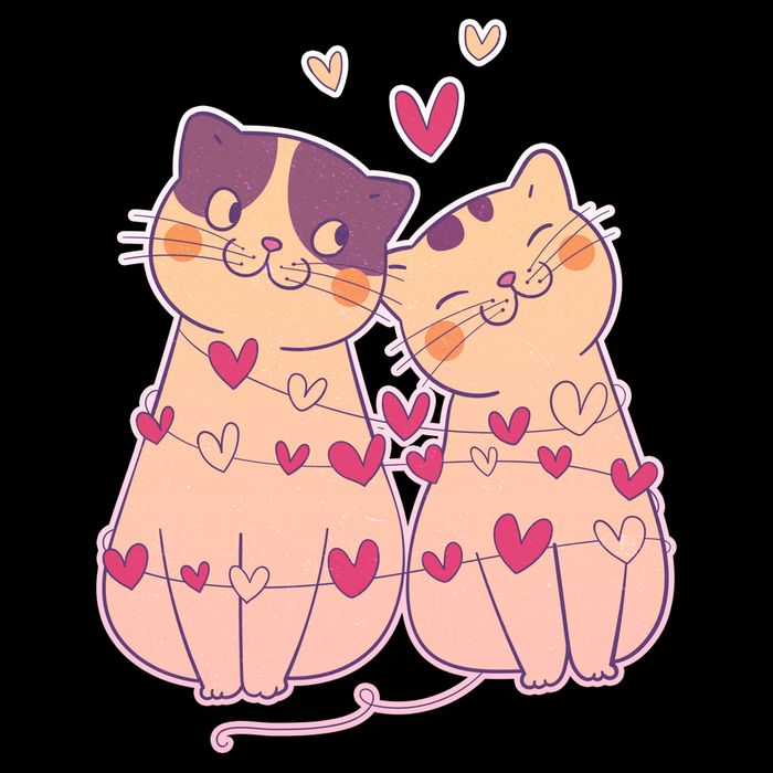 Cute Valentine's Day Kitties Sustainable Bucket Hat