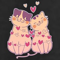 Cute Valentine's Day Kitties Adult Drive Performance Visor