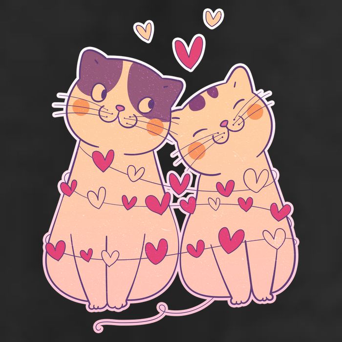 Cute Valentine's Day Kitties Adult Drive Performance Visor