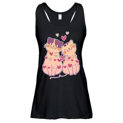 Cute Valentine's Day Kitties Ladies Essential Flowy Tank