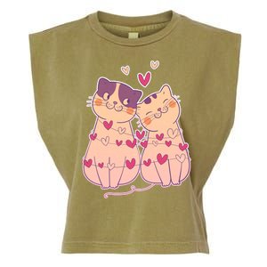 Cute Valentine's Day Kitties Garment-Dyed Women's Muscle Tee