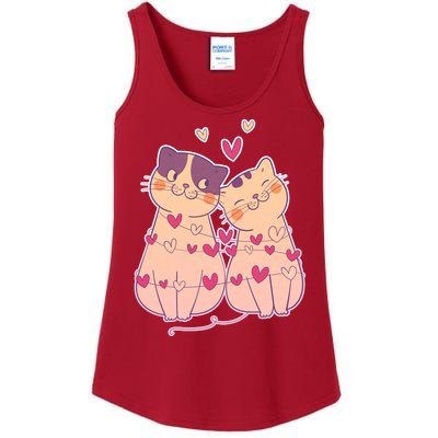 Cute Valentine's Day Kitties Ladies Essential Tank