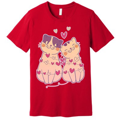 Cute Valentine's Day Kitties Premium T-Shirt