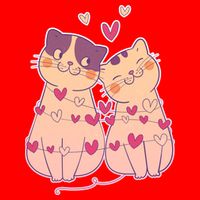 Cute Valentine's Day Kitties Premium T-Shirt