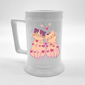 Cute Valentine's Day Kitties Beer Stein