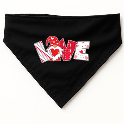 Cute Valentine's Day Love Gnome USA-Made Doggie Bandana