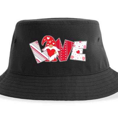 Cute Valentine's Day Love Gnome Sustainable Bucket Hat
