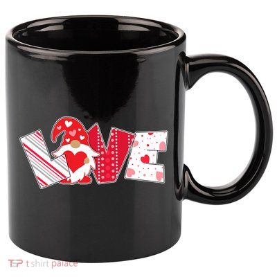 Cute Valentine's Day Love Gnome 11oz C Handle Ceramic Mug