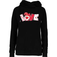 Cute Valentine's Day Love Gnome Womens Funnel Neck Pullover Hood