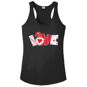 Cute Valentine's Day Love Gnome Ladies PosiCharge Competitor Racerback Tank