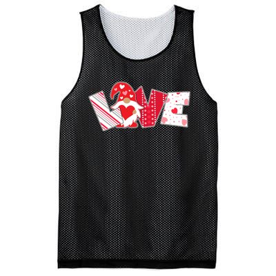 Cute Valentine's Day Love Gnome Mesh Reversible Basketball Jersey Tank